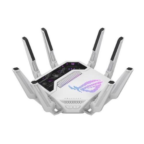 ASUS GT-BE19000 AI ROUTER GAMING TRI-BAND WI-FI 7DOPPIA PORTA 10G AURA RGB AiMESH 8 ANTENNE ESTERNE BIANCO
